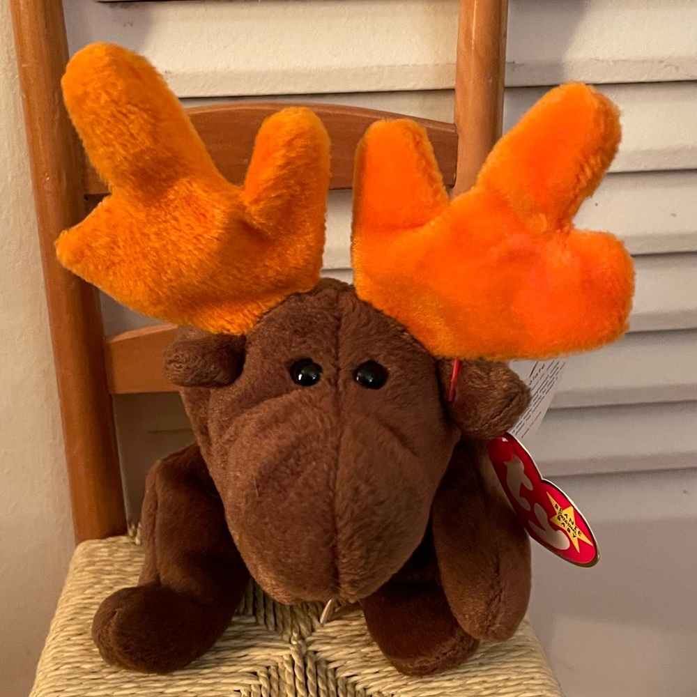 Ty Beanie Babies Chocolate The Moose 1993 Retired - Tag Errors - original 9